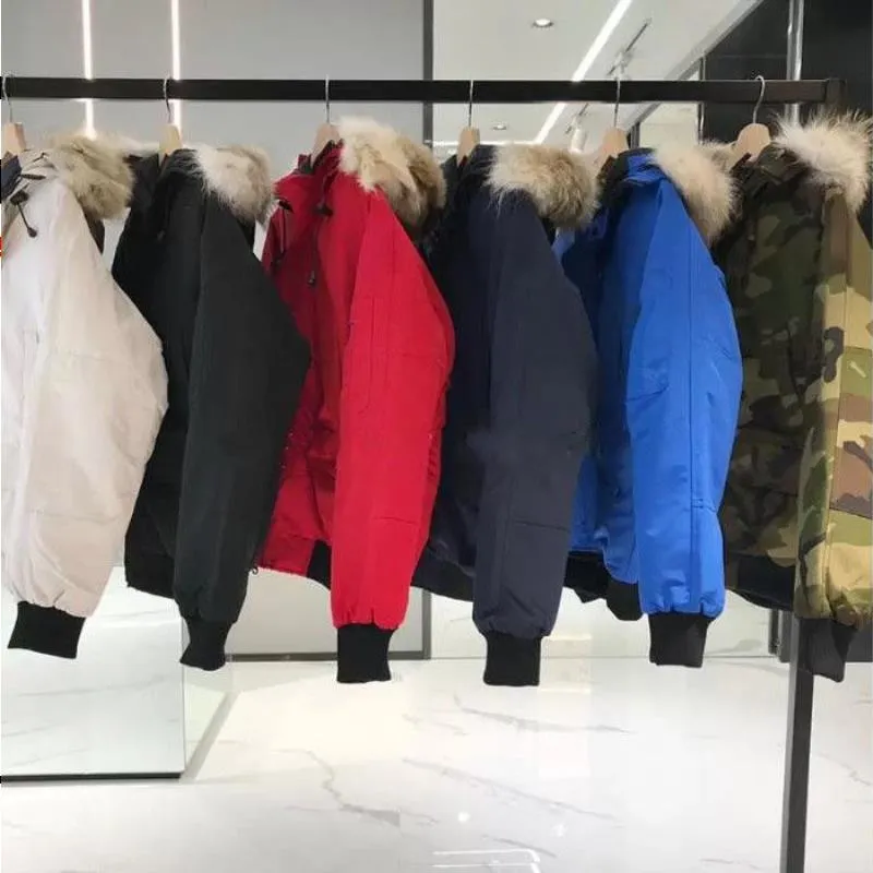 winter mens down parkas Outerwear Wolf Fur Hooded Jacket Coat zipper outwear coats Top vest Kieng