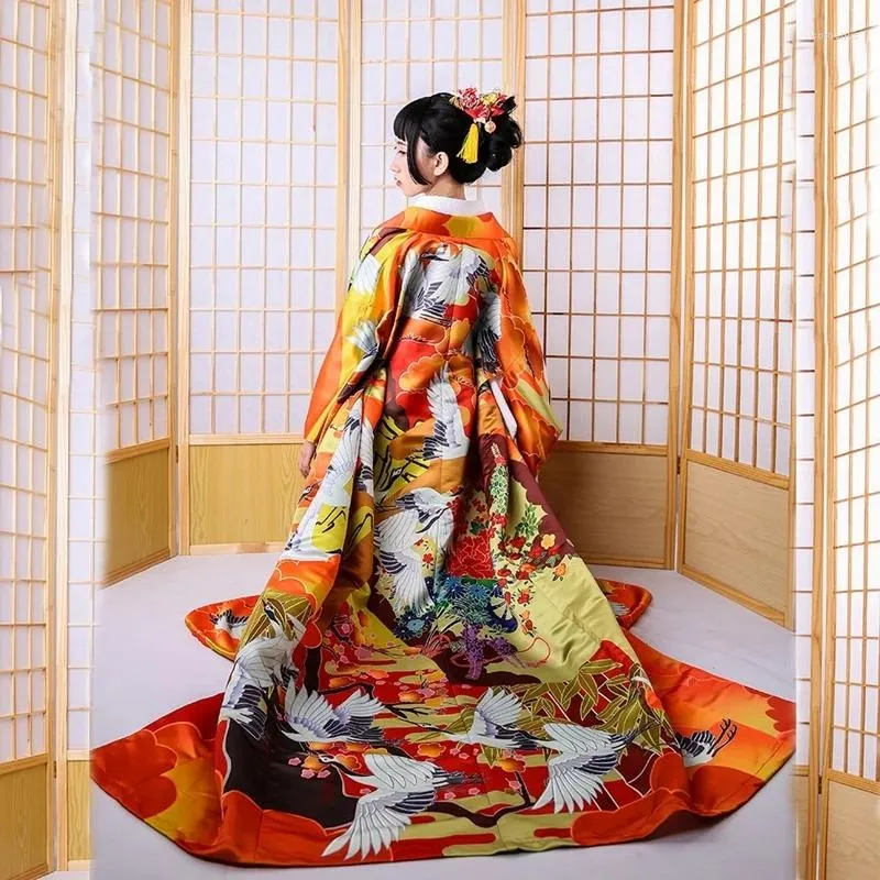 Abbigliamento etnico Tradizionale Kimono giapponese Obi Yukata Costume donna Geisha Haori Kimono Japones Cosplay FF2215
