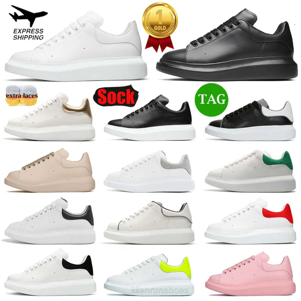 Top Quality Men's Women's Casual Shoes Brand Platform Sneakers Black Leather Triple White Pink Reflective Fashion Luxury Designer Outdoor Jogging Walking Trainers
