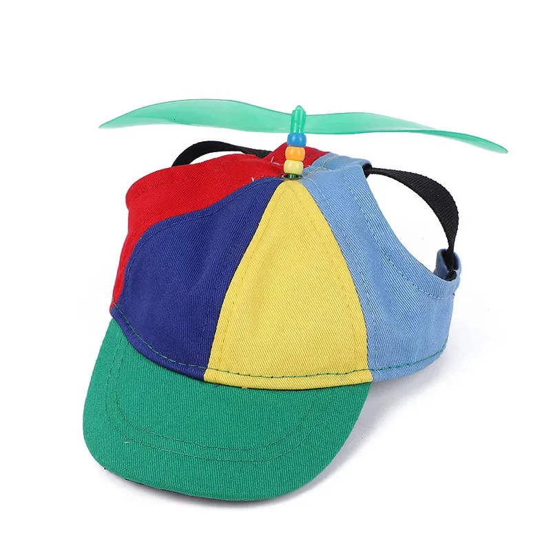 Rainbow Cotton Pet Pete Hats With Helicopter Propeller And