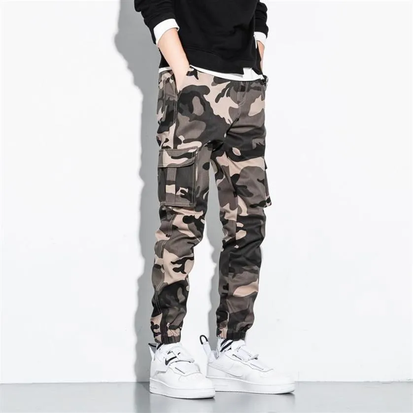 Pantalons pour hommes Automne Camouflage Hommes Cargo PantsJogger Utdoor Tactique Militaire Pantalon Casual Lâche Sweat Coton Pantalon Plus Size2838