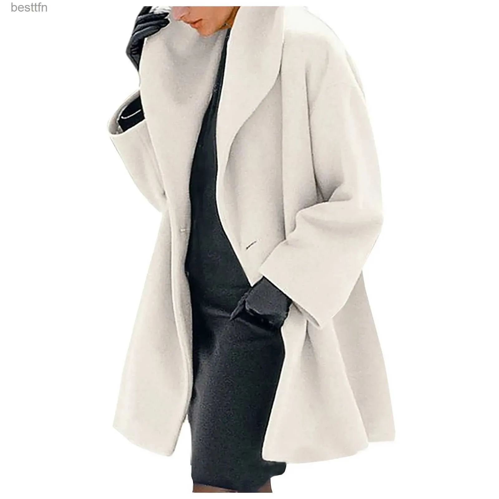 Women's Wool Blends Manteau en laine à capuche pour femme, veste d'hiver en laine pour femme, Trench, chaud, Slim, Long, pardessus d'hiver, vêtements d'extérieurL231014