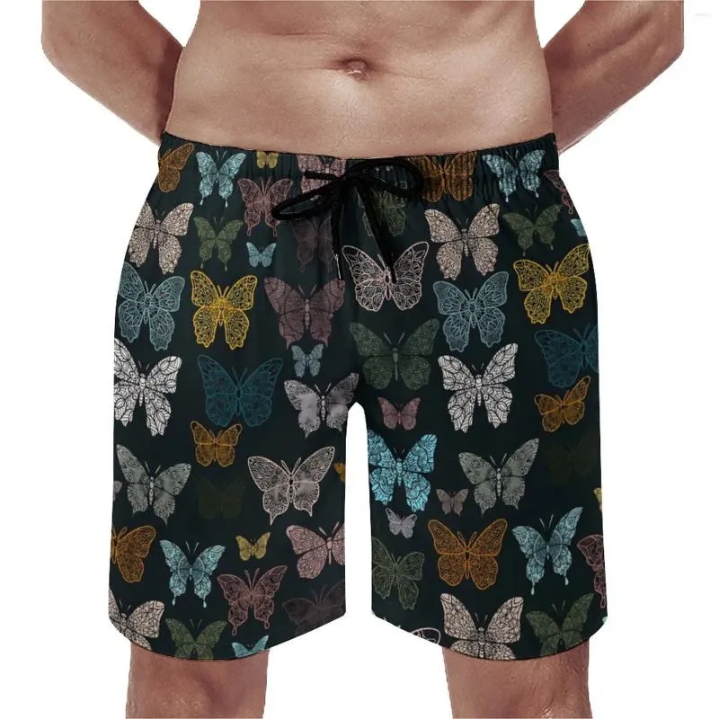 Men's Shorts Board Mandala Butterfly Cute Hawaii Swimming Trunks Animal Men Comfortable Surfing Trendy Plus Size Beach Short Pants