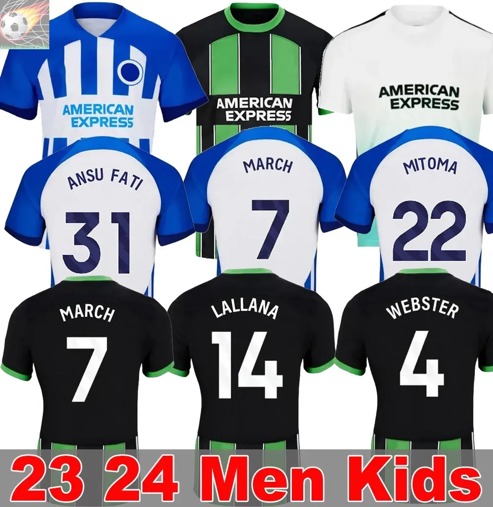 23 24 MITOMA MAUPAY BHAFC Fußballtrikots 2023 2024 GROSS VELTMAN Seagulls Fußballtrikot MÄRZ ALZATE PROPPER UNDAV LAMPTEY FERGUSON Männer Kinder Kit Uniform