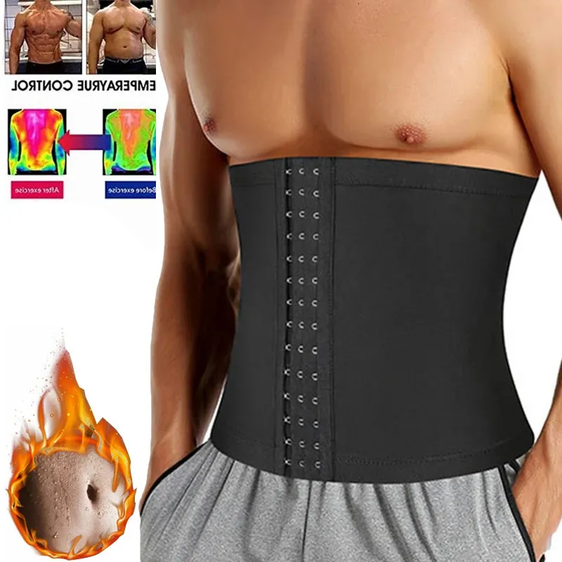 Vita pancia Shaper Uomo Sauna Sudore Cintura Termocontrollo Shapewear Cintura dimagrante Allenamento Trainer Corsetto Palestra Addome Bruciare i grassi 231013