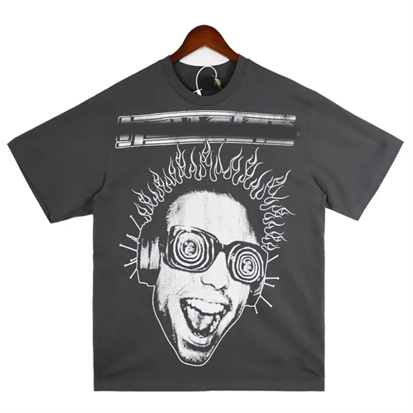 maglietta da uomo hellstar mens designer abbigliamento da uomo polo da uomo American hip hop avatar stampa felpa a maniche corte Taglia S-XL T-shirt firmata