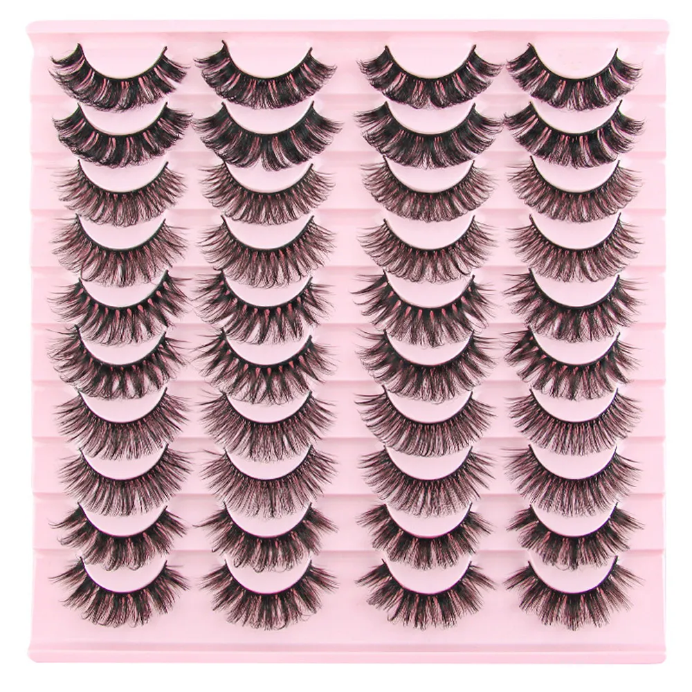 Multilayer Thick Fluffy False Eyelashes Extensions Naturally Soft Light Handmade Reusable Faux Mink Fake Lashes Curly Crisscross Eye Beauty Supply