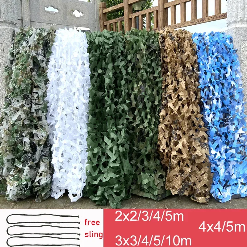 Tents and Shelters hunting camouflage net military camo nets camouflaged network car Awning garden tent tourist shade mesh camping sun shelter 231013