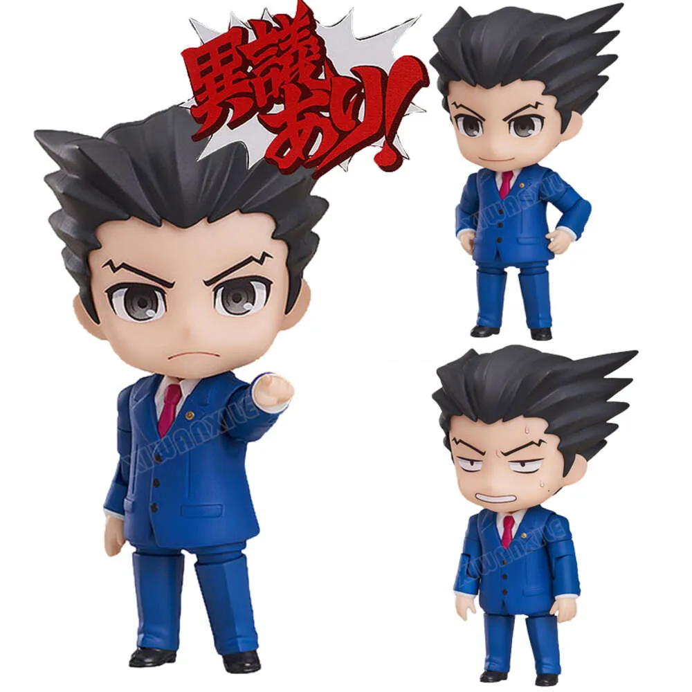 ألعاب الإصبع #1761 ACE Actorney Phoenix Wright anime Figure #1762 Miles Edgeworth Figure Gyakuten Saiban Toysible Model Toys