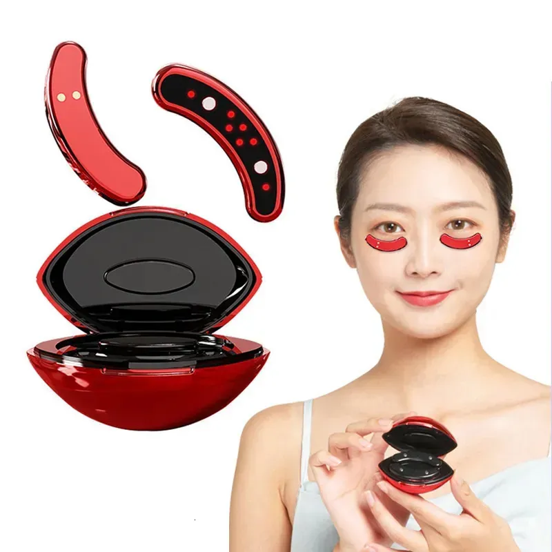 Eye Massager Mini Beauty Device EMS Micro Current Anti Aging Dark Circle Wrinkle Removal Heating Therapy Care Tool 231102