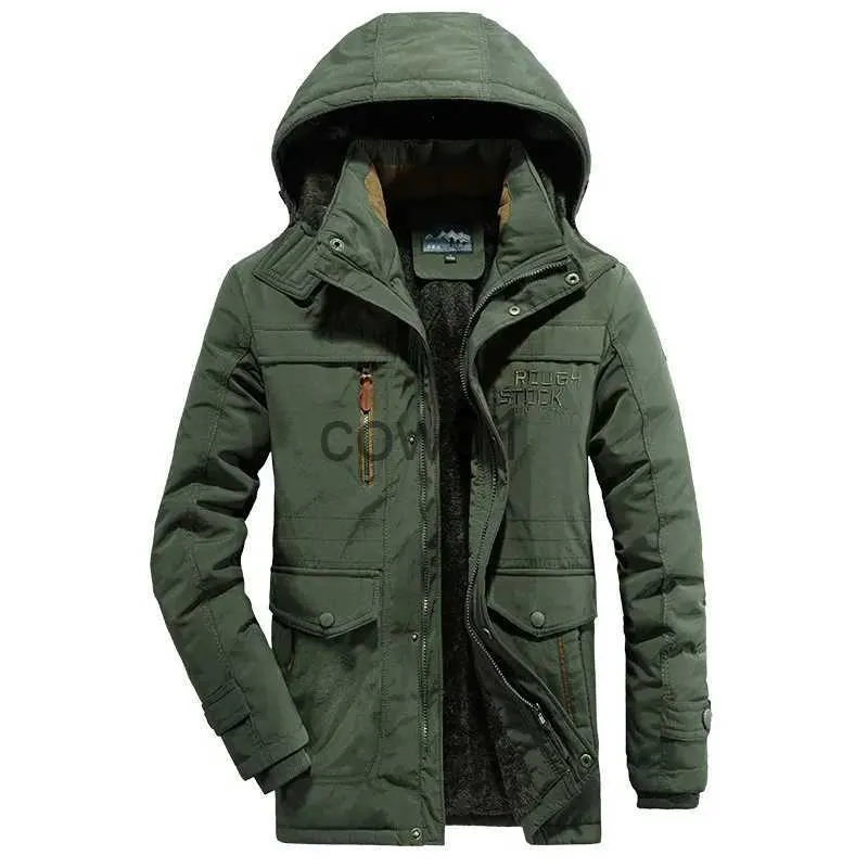 Piumino da uomo Parka da uomo lungo invernale Cappotti Piumini con cappuccio in pile Casual caldo Parka di buona qualità in cotone maschile Fit lungo Trench Taglia 6XL J231014