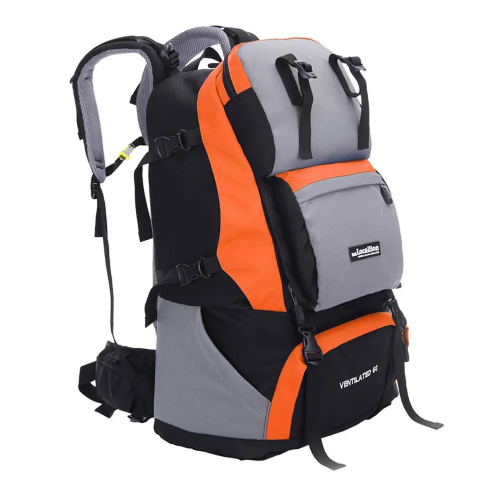 60L Hiking Camping Backpack Outdoor Sports Bag Mountaineering Rucksack Waterproof Infantry Pack Men's Travel Packsack289Q