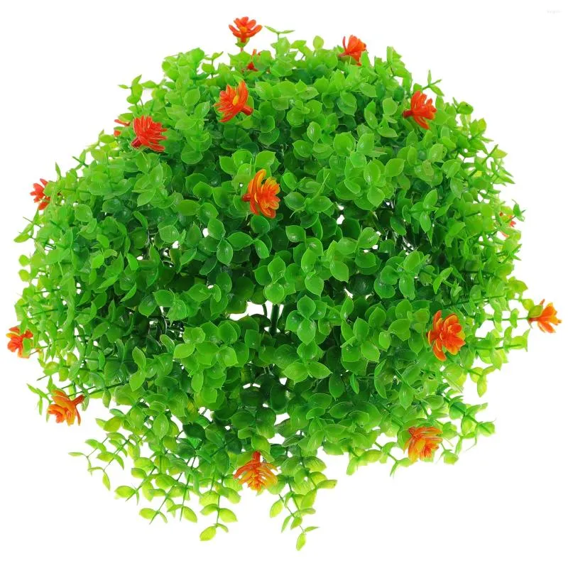 Decorative Flowers Garden Grass Balls Artificial Hanging Plastic Topiary Fake Simulation Indoor Faux Plants