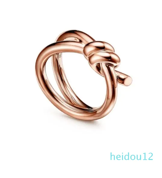 designer ring dames touw knoop ring luxe met diamanten mode ringen voor vrouwen klassieke sieraden vergulde roos bruiloft groothandel