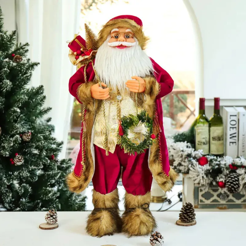 Juldekorationer dekorationer 2023 år dekoration stor jultomten barn gåvor el café fönster adornos para 231013