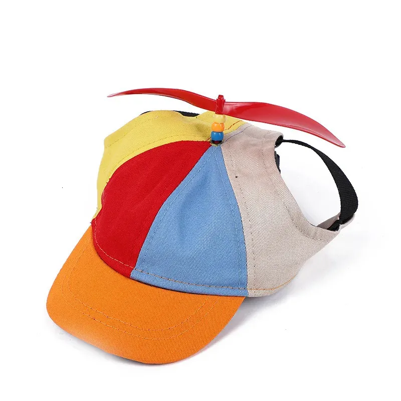 Rainbow Cotton Pet Pete Hats With Helicopter Propeller And