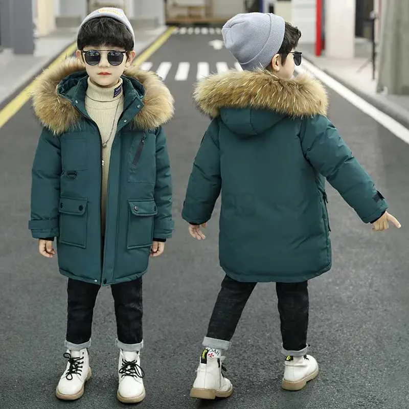 Down Coat Boys Mantel Kinder verdicken warme Oberbekleidung 3 bis 14 Jahre Kinderkleidung 2023 Winter Teenager Down Jacke koreanische Windbreaker J231013