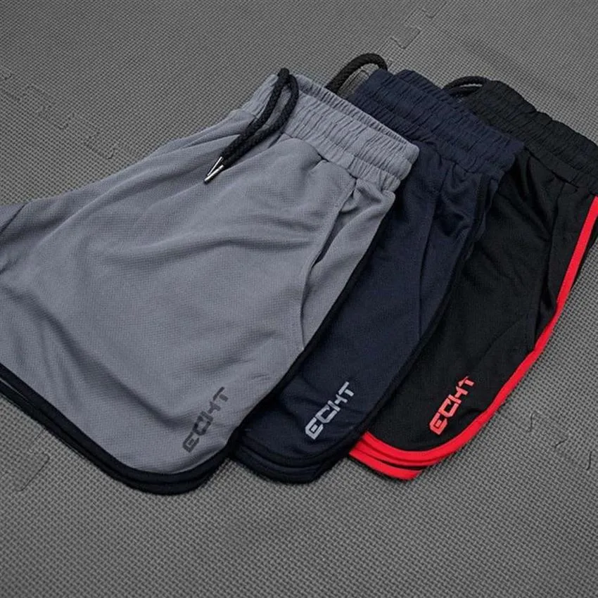 Short d'entraînement de gymnastique pour hommes, vêtements de sport décontractés, Fitness, entraînement, grille de course, short de compression à séchage rapide, Athletics233m