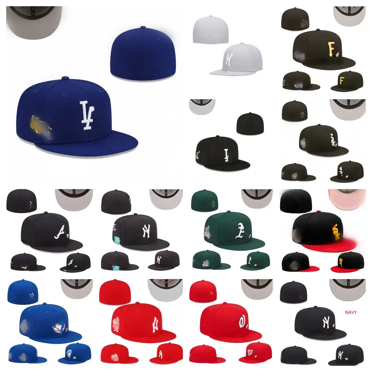 2023 Designer-Mütze, Herren-Baseballmütze, schwarze Farbe, Hip Hop, Chicago, Sport, vollständig geschlossenes Design, Baseballkappe, Chapeau Stitch Heart Hustle Flowers, New-Era-Kappe