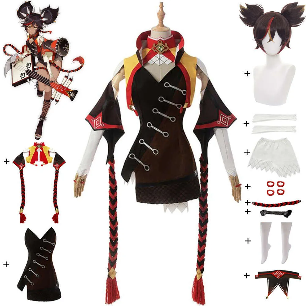 Cosplay Xinyan Cosplay kostium anime gra genshin Impact liyue dorosły Kobieta Top sukienka Halloween karnawałowa loli garnitura