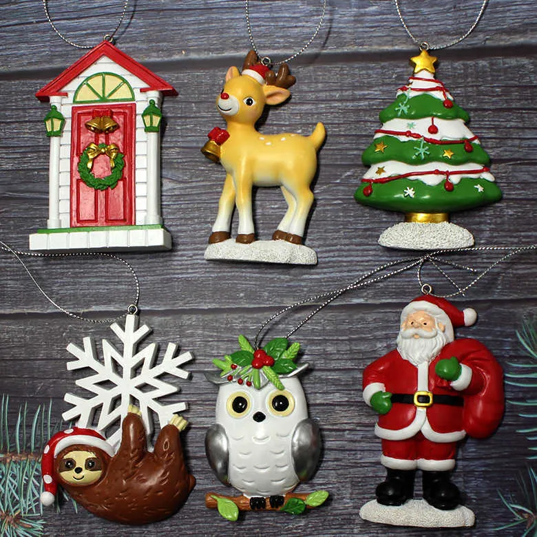 Factory Outlet New Resin Christmas Hanger Set Creative Christmas Tree Hanger Decoration