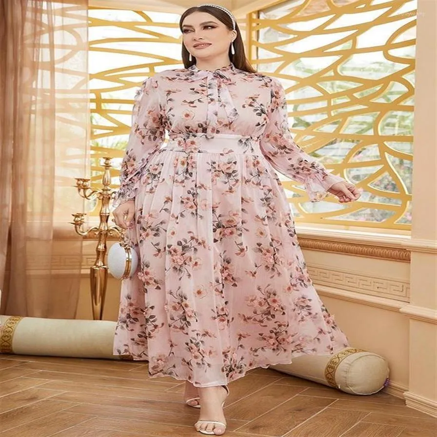Chic Pink Floral Abaya Maxi Dress For Plus Size Women Perfect For Evening  Parties, Weddings, And Festivals In Spring 2022 P297b From Ugrif, $29.54