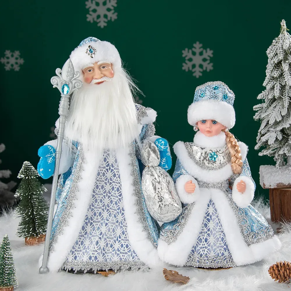 Decorazioni natalizie Anno Figurina di bambola di Babbo Natale per accessori per la decorazione domestica Ornamenti per alberi di Navidad 40 cm Figura in piedi grande 2023 231013