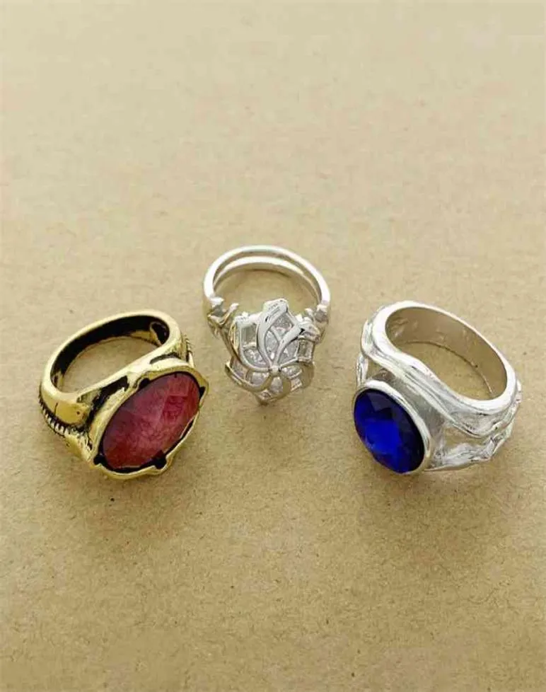 반지의 제왕 Vilya Nenya Narya Elrond Galadriel Galadlall Ring Lotr Jewelry Elf Three Hobbit 패션 팬 선물 2107016642832