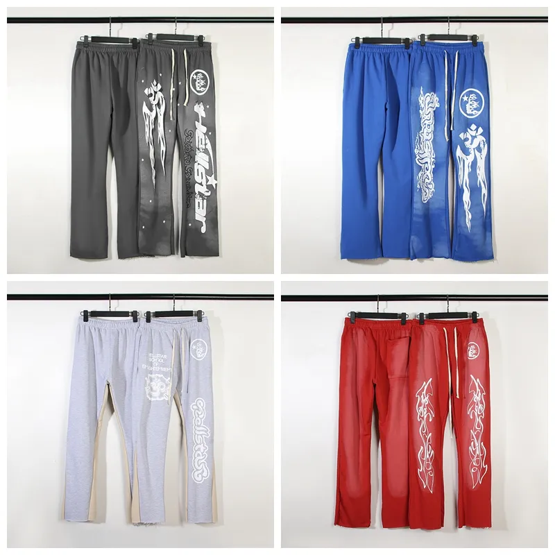 Pantaloni Hellstar Wash Distress Vintage Uomo Donna High Street Autunno Inverno Pantaloni casual