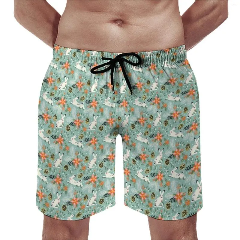 Herr shorts board påskdag casual badstammar och blommiga män snabb torr löpning surf trendig plus size strand korta byxor