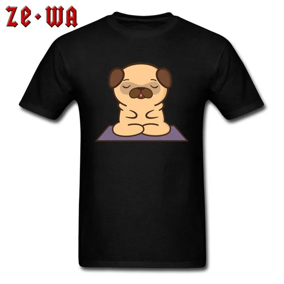 Leuke Pug T-shirt Aangepaste T-shirts Mannen Workout Shirts Vrouw Kawaii Kleding Cartoon Print Tees Modieuze Katoenen Sweatshirts252m