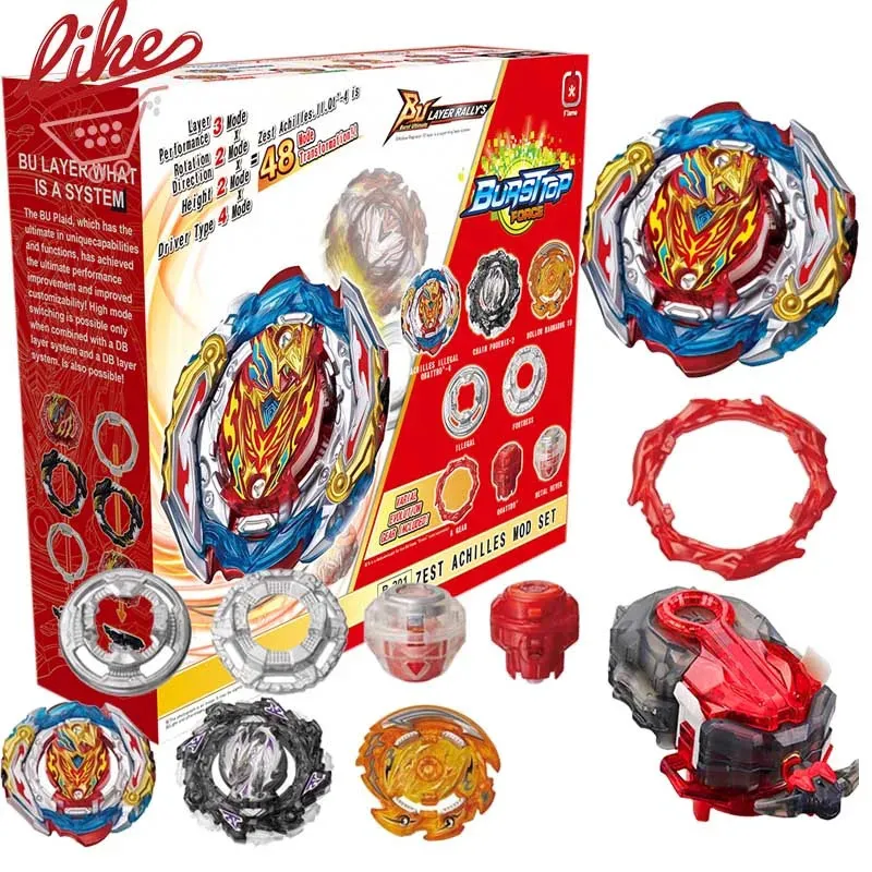 Spinning Top DB B201 Zest Achilles Customize Set with Launcher, Perfect  Gift for Kids, 2024 Model B201 Beyblade Burst GT Toys