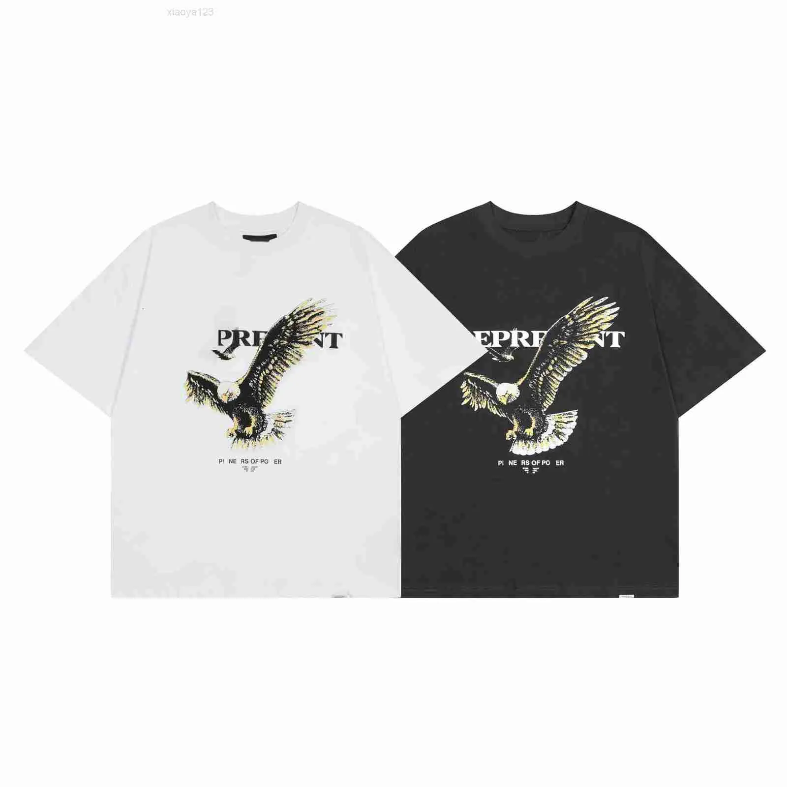 2023REP The Eagle Vintage VintageS Print FOG American High Street Fashion T-shirts amples Hip Hop à manches courtes pour hommes et femmes Blanc Vintage Noir S-XL