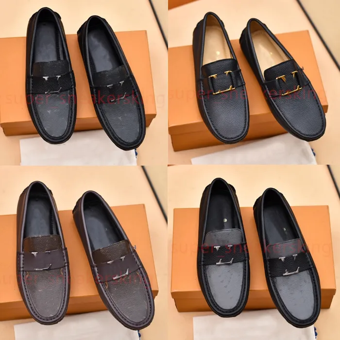 Luxury Men klädskor äkta läder mockasin bruna svarta män designer loafers män klassiska högkvalitativa körskor stor storlek 38-46