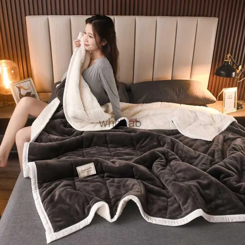 Super Warm Blanket 200x230cm Luxury Thick Blankets For Beds Fleece Blankets  And Throws Winter Adult Bed Cover