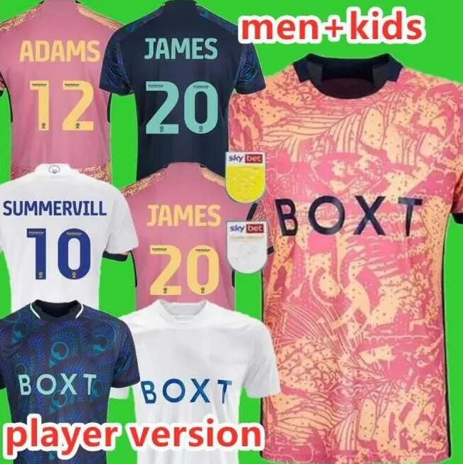 23 24 24 Bamford Llorente Rodrigo Leeds Unites Soccer Jerseys 2023 2024 Adams Aaronson Harrison Sinisterra James Maillots de Football Kit Kit Football koszulka 2598