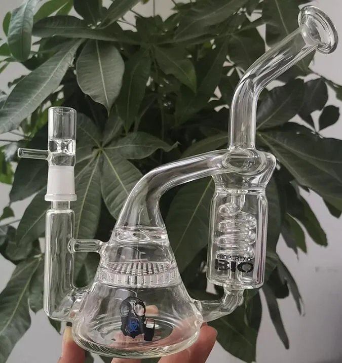 2017 Beaker Bong Glass Water Pipes With Downstem 14.5mm Glass Bowl Pink