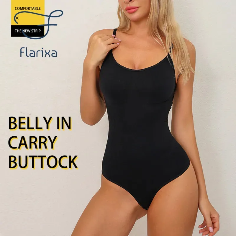 Cheap Flarixa Plus Size Full Body Shapers Women Seamless Bodysuit Tummy Control  Shapewear Postpartum Butt Lift Slimming Underwear XXXL