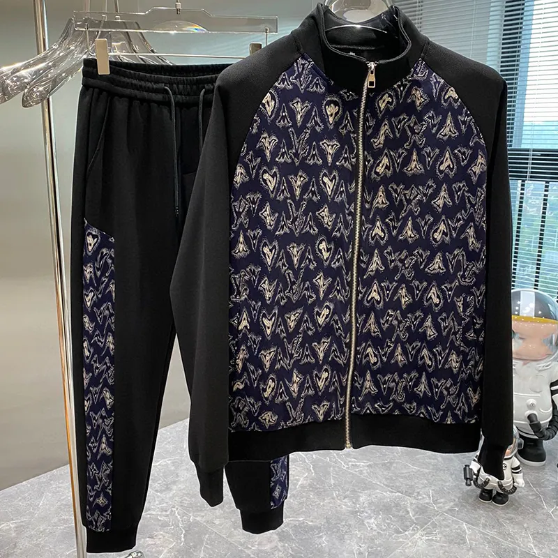 Viutonity Classical Set: Designer Tracksuit With Cashmere Hoodie Men ...