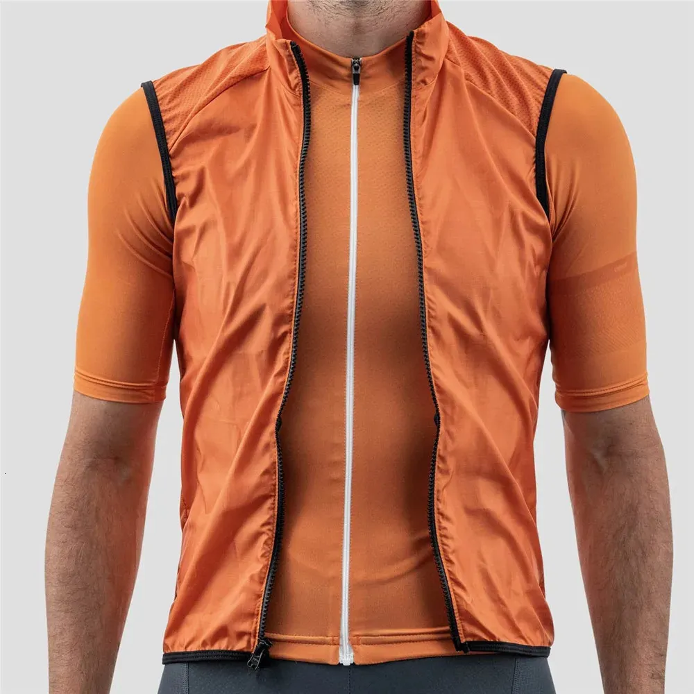 Kurtki rowerowe Pro Cycling Jersey Windbreaker Cycling Vest Man Rower Clothing Kamizelki wiatrowoodporne kamizelki Chaleco Ciclismo Męska kamizelka bez rękawów 231013