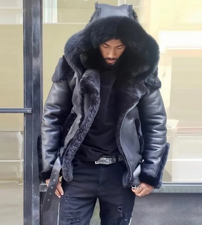国内未入荷 DARKFOG - Faux Leather Jacket with Fur Collar fe5f5699-2b3d-42a0-9963-