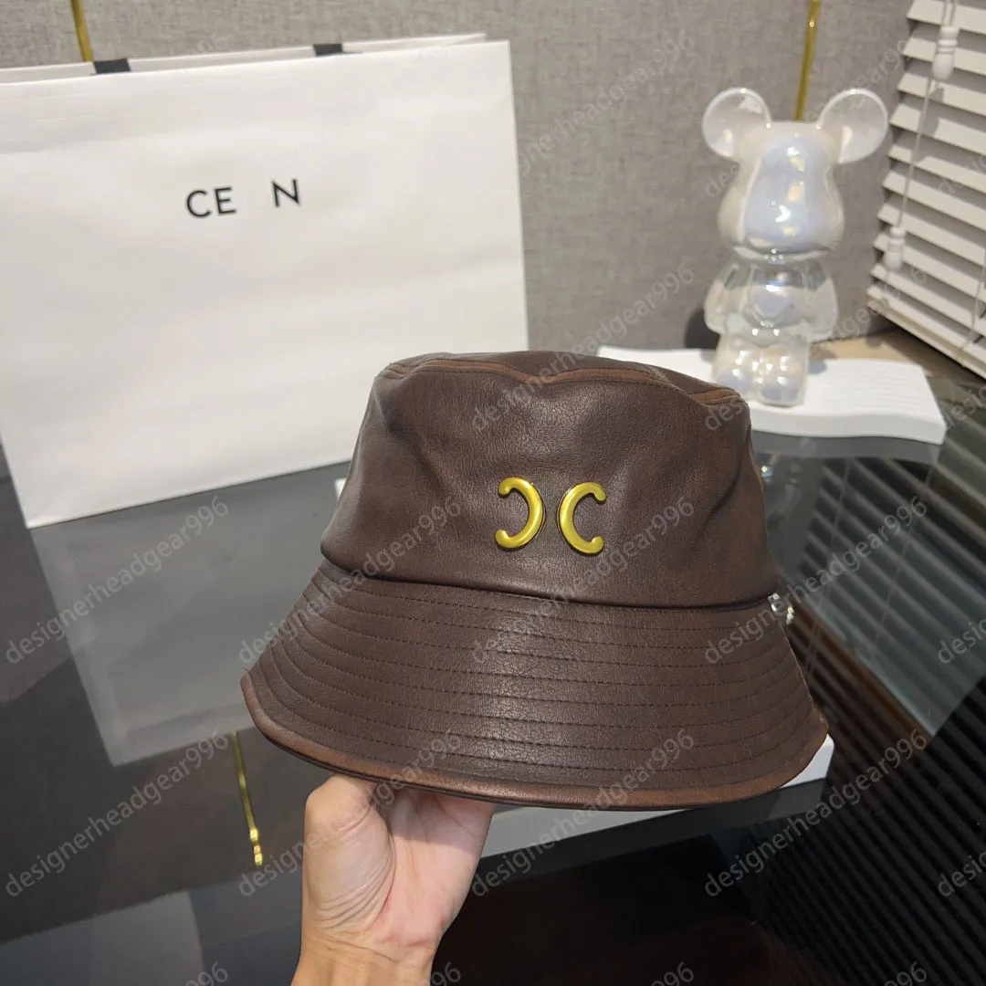 Hats Designers Women skórzany czapka kubełka dla mężczyzn kobiety na świeżym powietrzu sprężyste wiosna i jesień rybak na nakrycie głowy