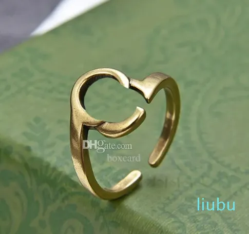 Pierścienie pierścień unisex otwarty rozmiar Pierścień Złote Metal Anello Para projektant Pierścienie Pierścienie Annaeaux z pudełkiem