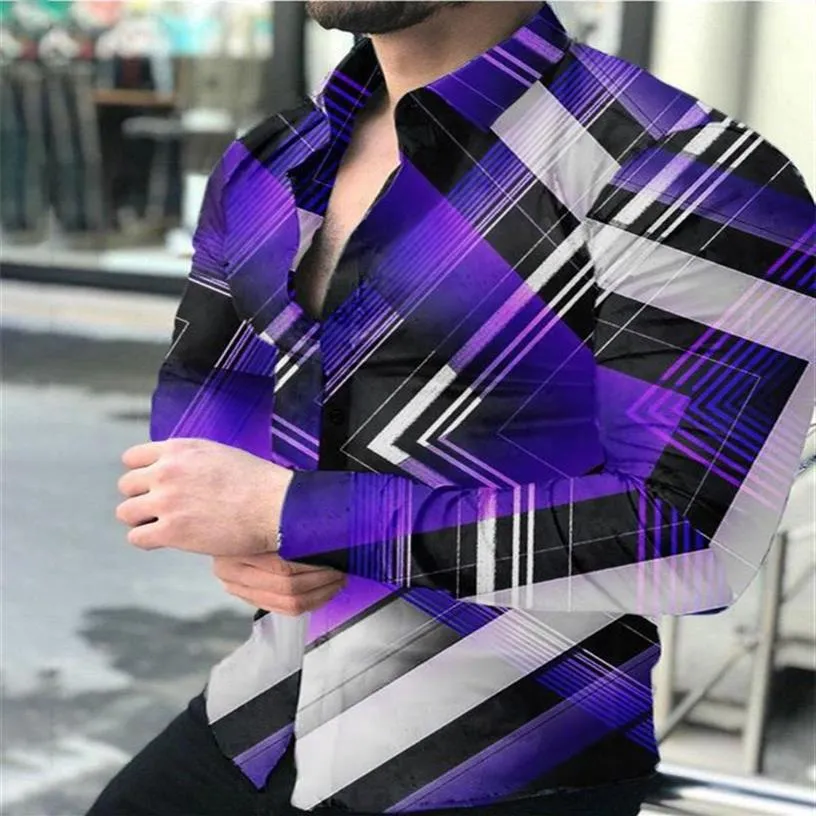 Designer Casual Fashion Button Up koszula w paski Chemisier długie rękaw Hawajskie Camicetta luźne dopasowanie druku