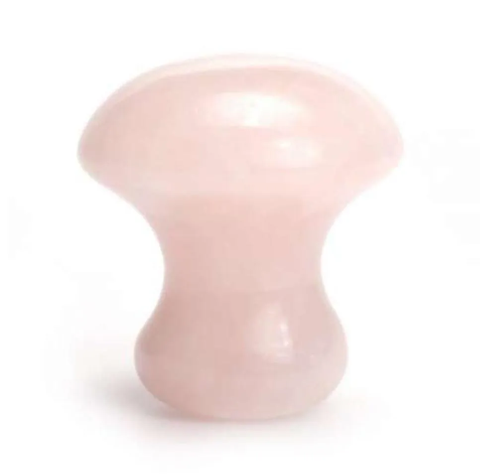 Quartz Rose champignon Massage pierre cristal Jade visage corps pied Gua Sha mince antirides Relaxation beauté soins de santé outil 7085168