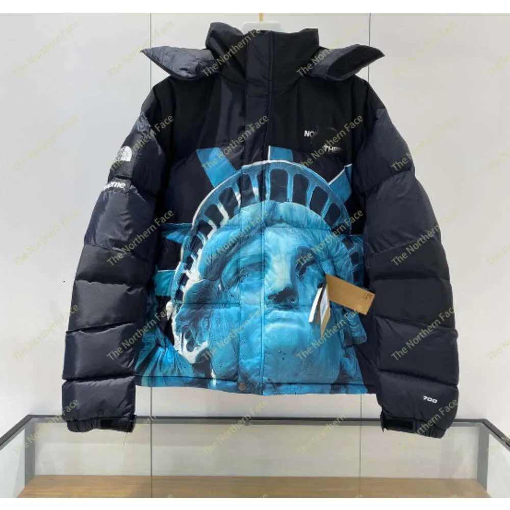 Mens Jackets North the Face Jacket x Statue of Liberty Puffer Jackets Men Designer Real Outdoor Windbreaker Supre x Me Fw19 Week 10 x the North Statue of Libe Wm94