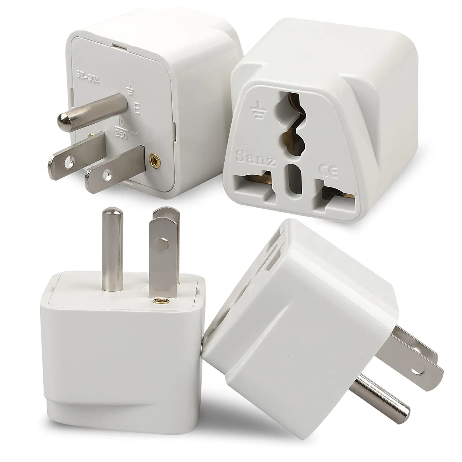 Adaptador universal adaptadores de tomada de viagem au eua ue reino unido plug carregador conversor 250v 10a soquete conversor