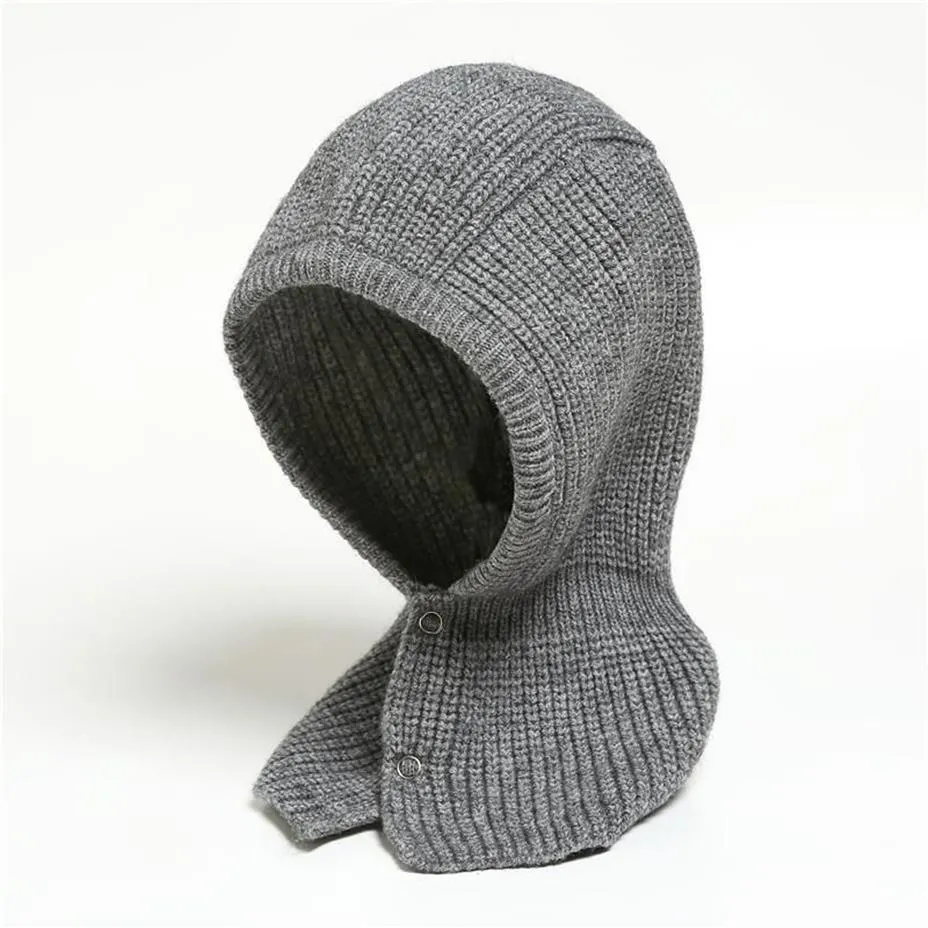 Scarves Knitted Ring Neck Scarf Women Winter Warm Cap Solid Snood Outdoor Unisex Men Magic Hat Collar Bufanda 2021221g