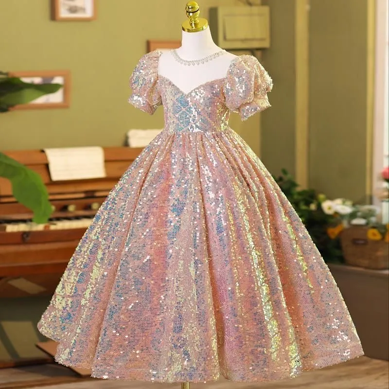 7th birthday princess dress Girls Elegant Princess Dresses for Party Birthday 2 3 4 6 7 8 Years Ki   Mega Mart Center