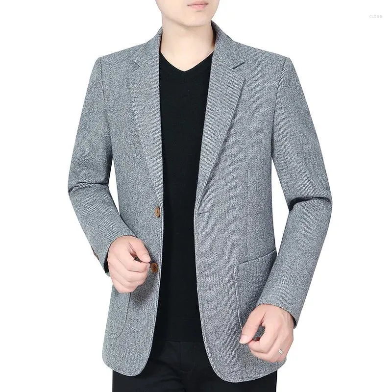 Costumes pour hommes Costume de mode Automne Hiver Veste Stage Tweed Vêtements Mariage Bureau Blazers